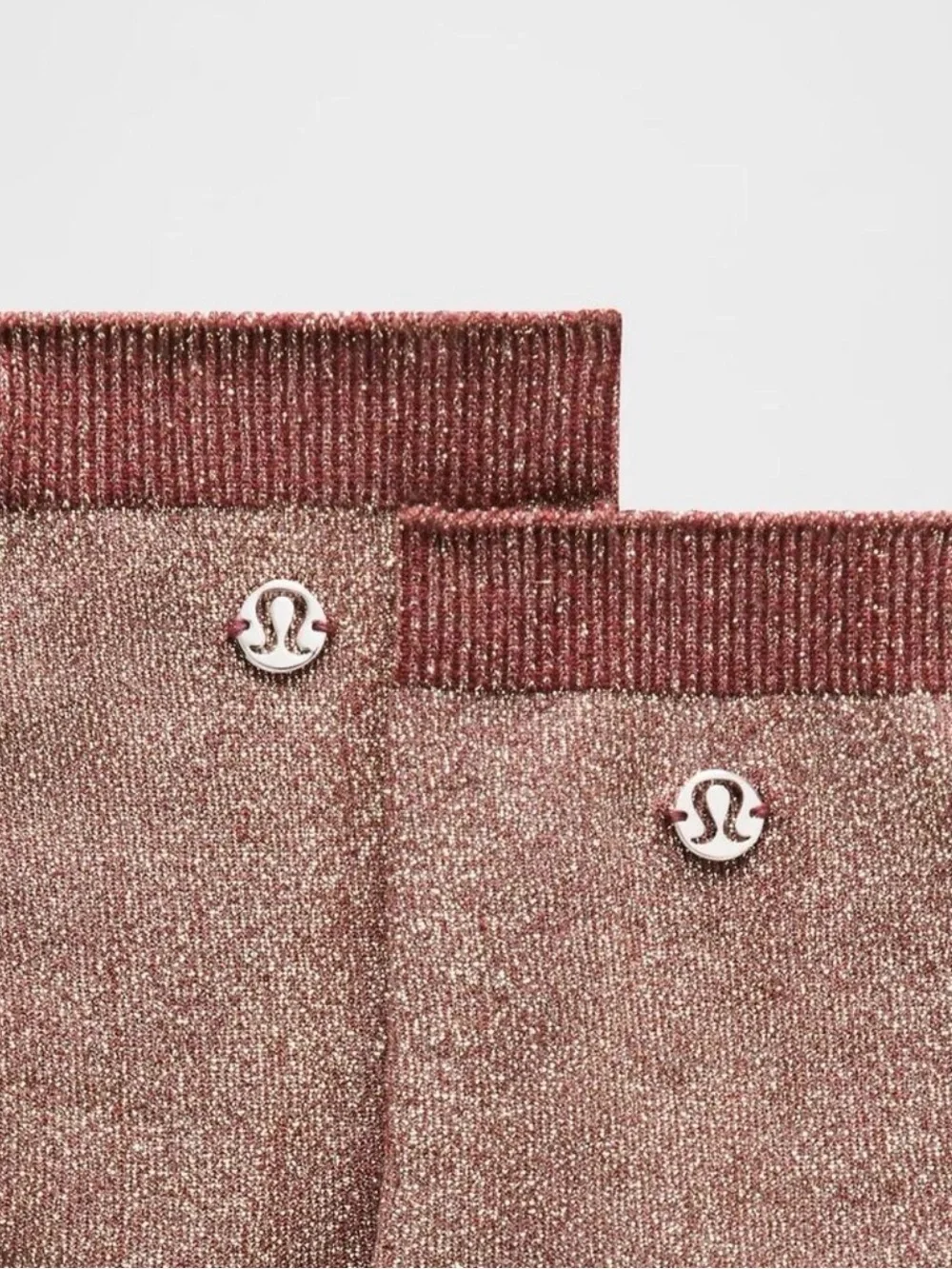 🆕 LULULEMON Glitter Quarter Socks Rockwood NWT Size L